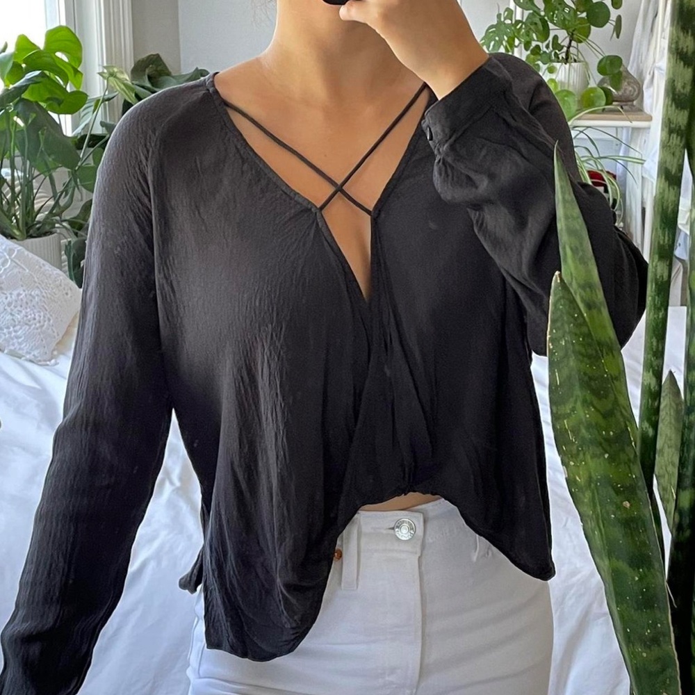 Silence and Noise Urban Outfitters Criss Cross Blouse